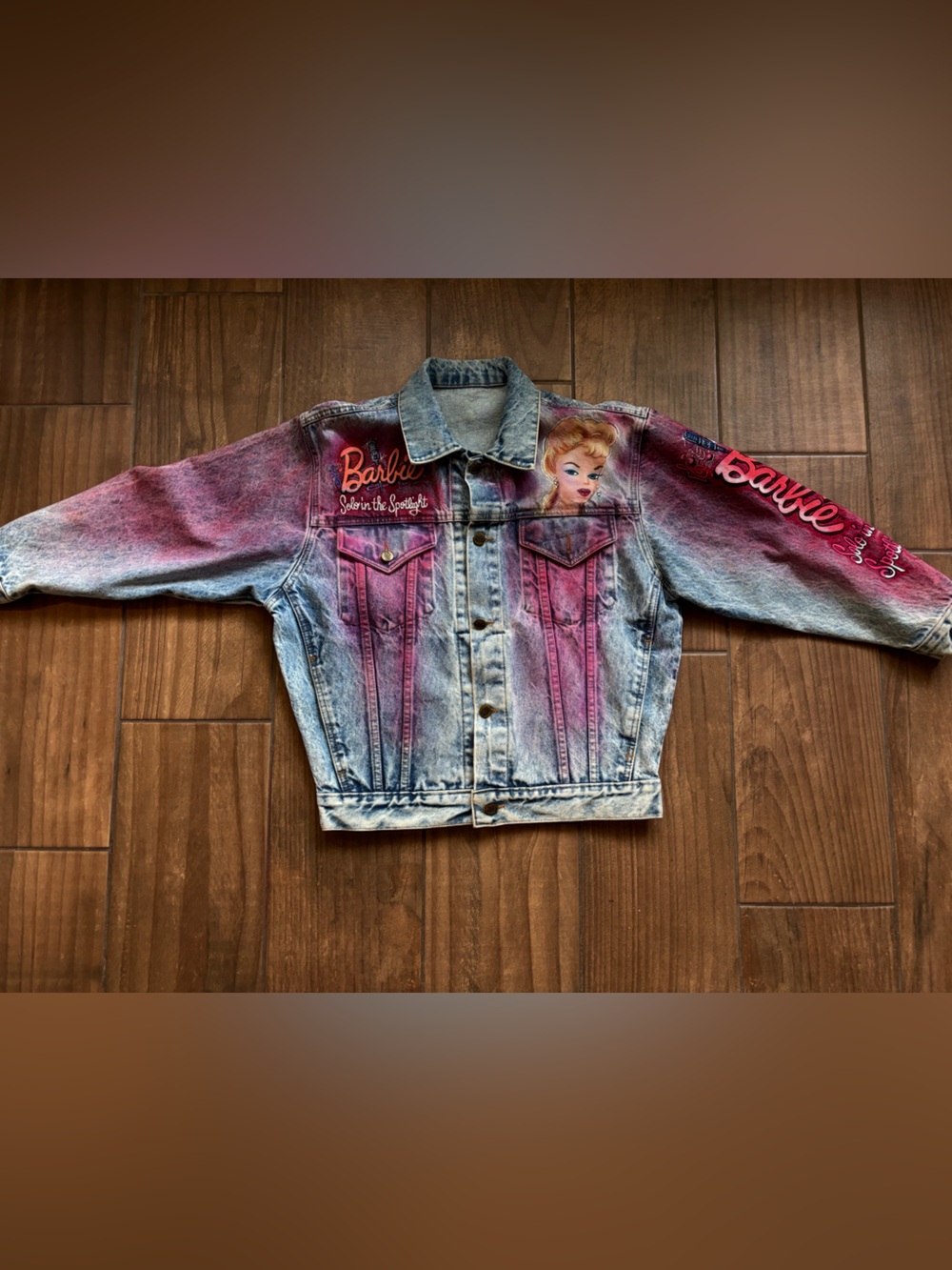 RARE Vintage Tony Alamo Barbie Solo in the Spotlight Hand Painted Denim Jacket - Picture 2 of 14